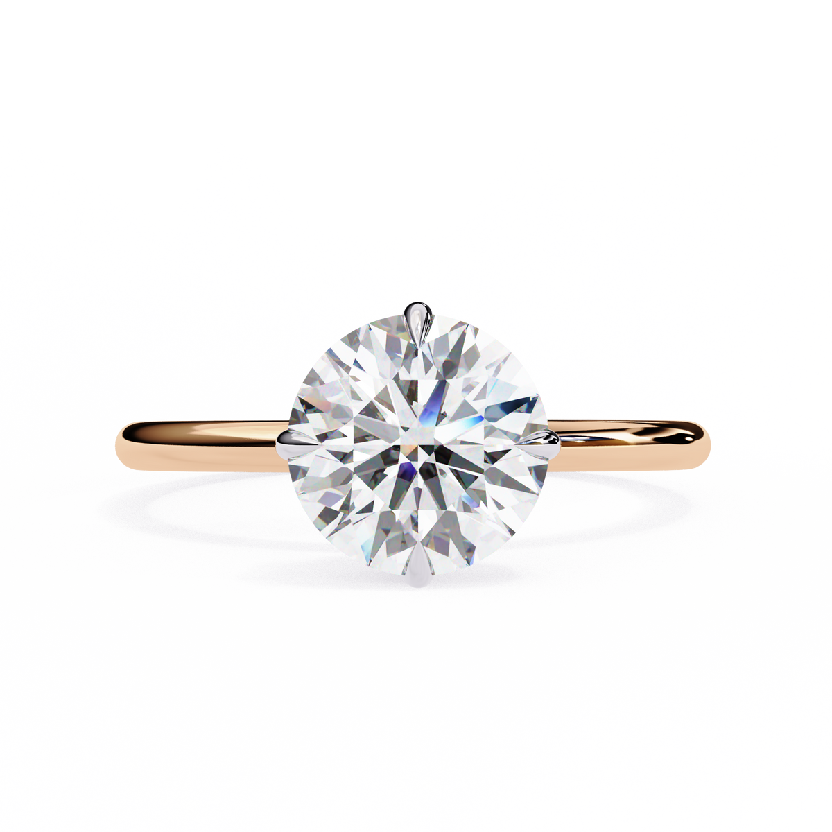 Reverra 14K Round Solitaire Engagement Ring, CTTW-1.92