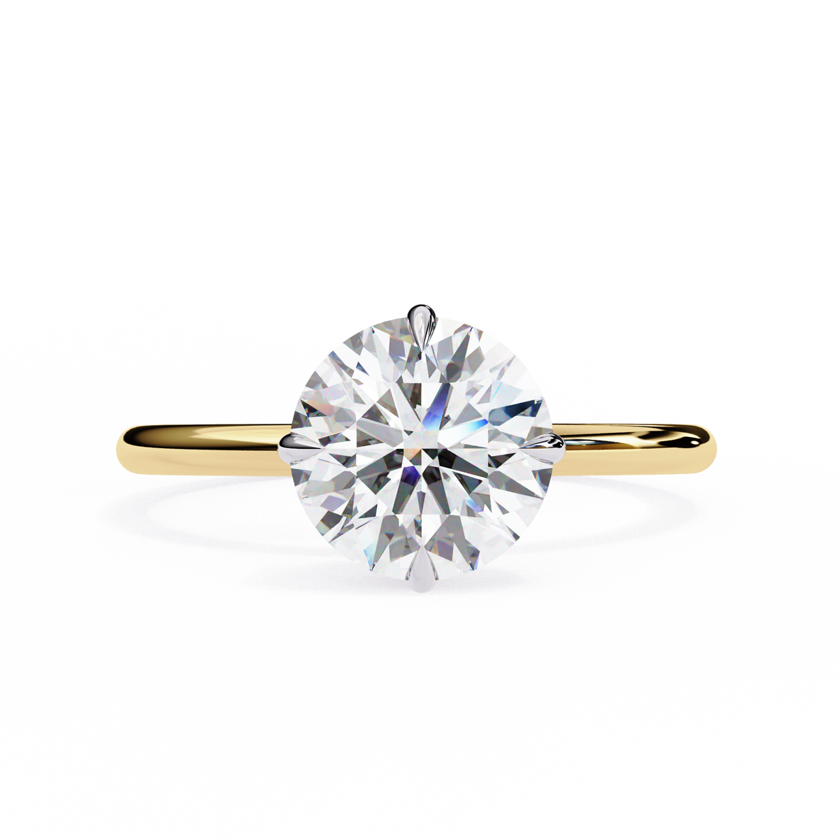Reverra 14K Round Solitaire Engagement Ring, CTTW-1.92