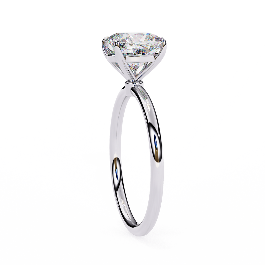 Reverra 14K Gold Cushion & Round Lab Grown Diamond Solitaire Engagement Ring for Women, CTTW-2.65