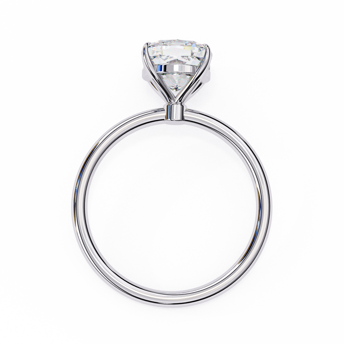 Reverra 14K Cushion Diamond Solitaire Engagement Ring, CTTW-2.65