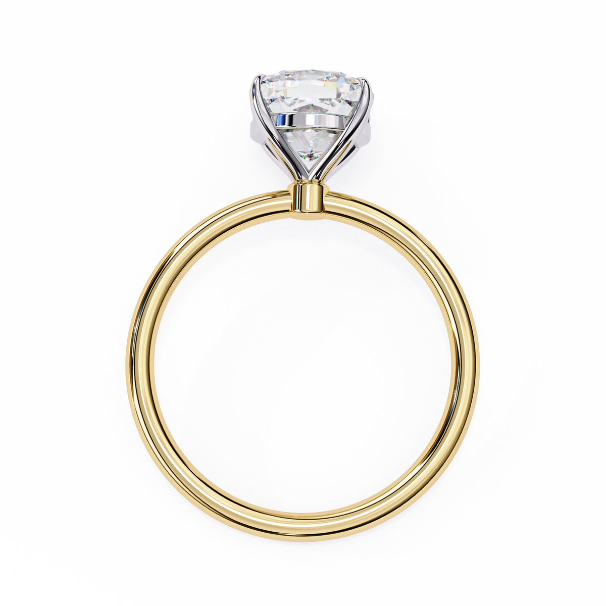 Reverra 14K Cushion Diamond Solitaire Engagement Ring, CTTW-2.65