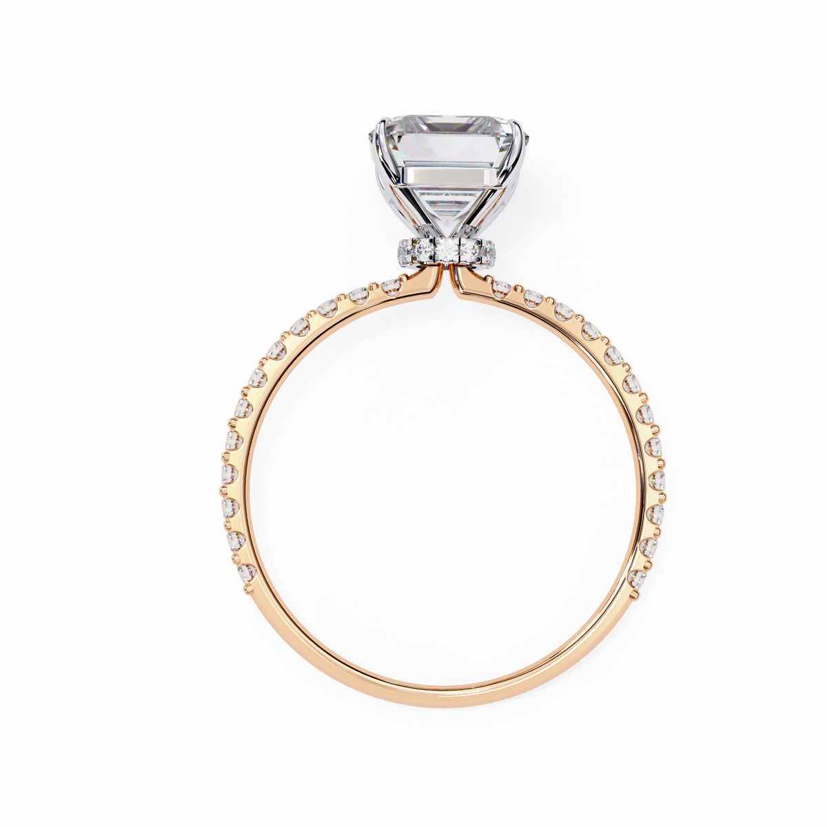 Reverra 14K Emerald Diamond Half Eternity Ring, CTTW-2.6