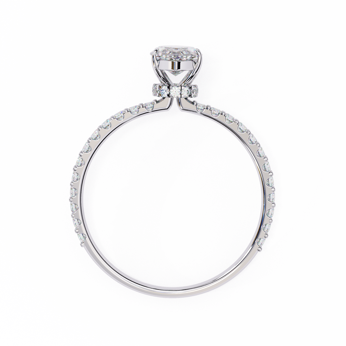 Reverra 14K Marquise Diamond Half Eternity Ring, CTTW-1.11