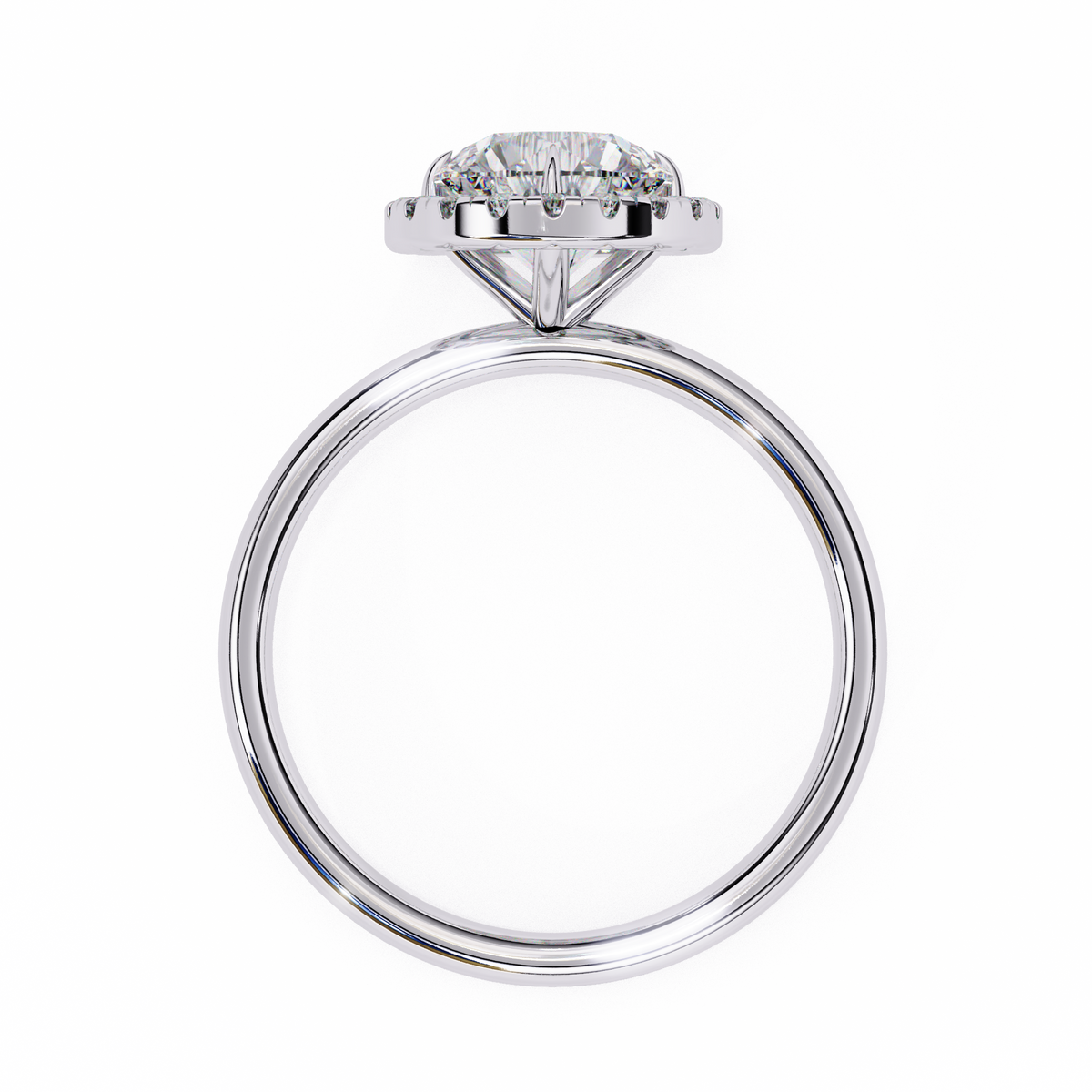Reverra 14K Round Diamond Halo Engagement Ring, CTTW-1.68
