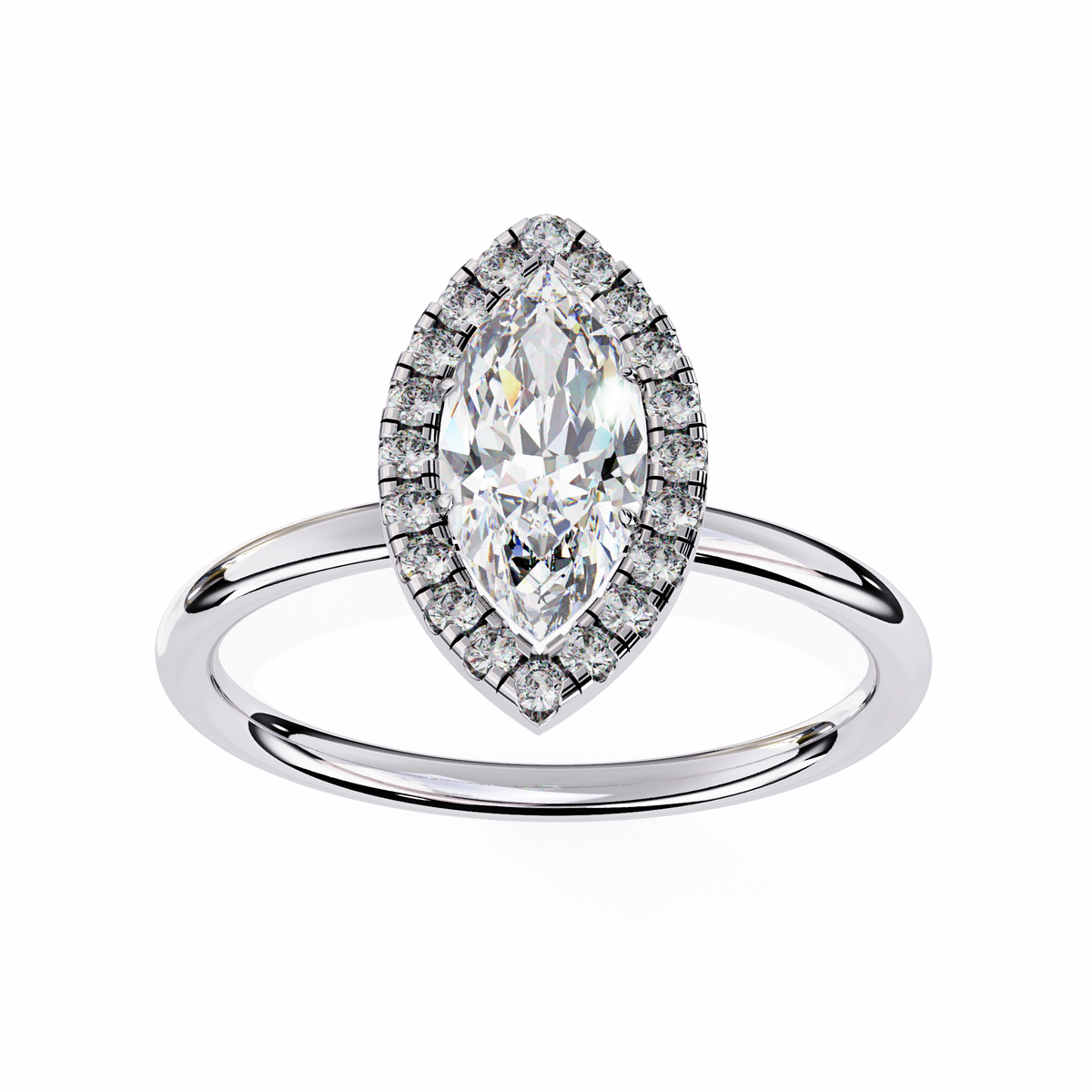 Reverra 14K Marquise Diamond Halo Engagement Ring, CTTW-0.98