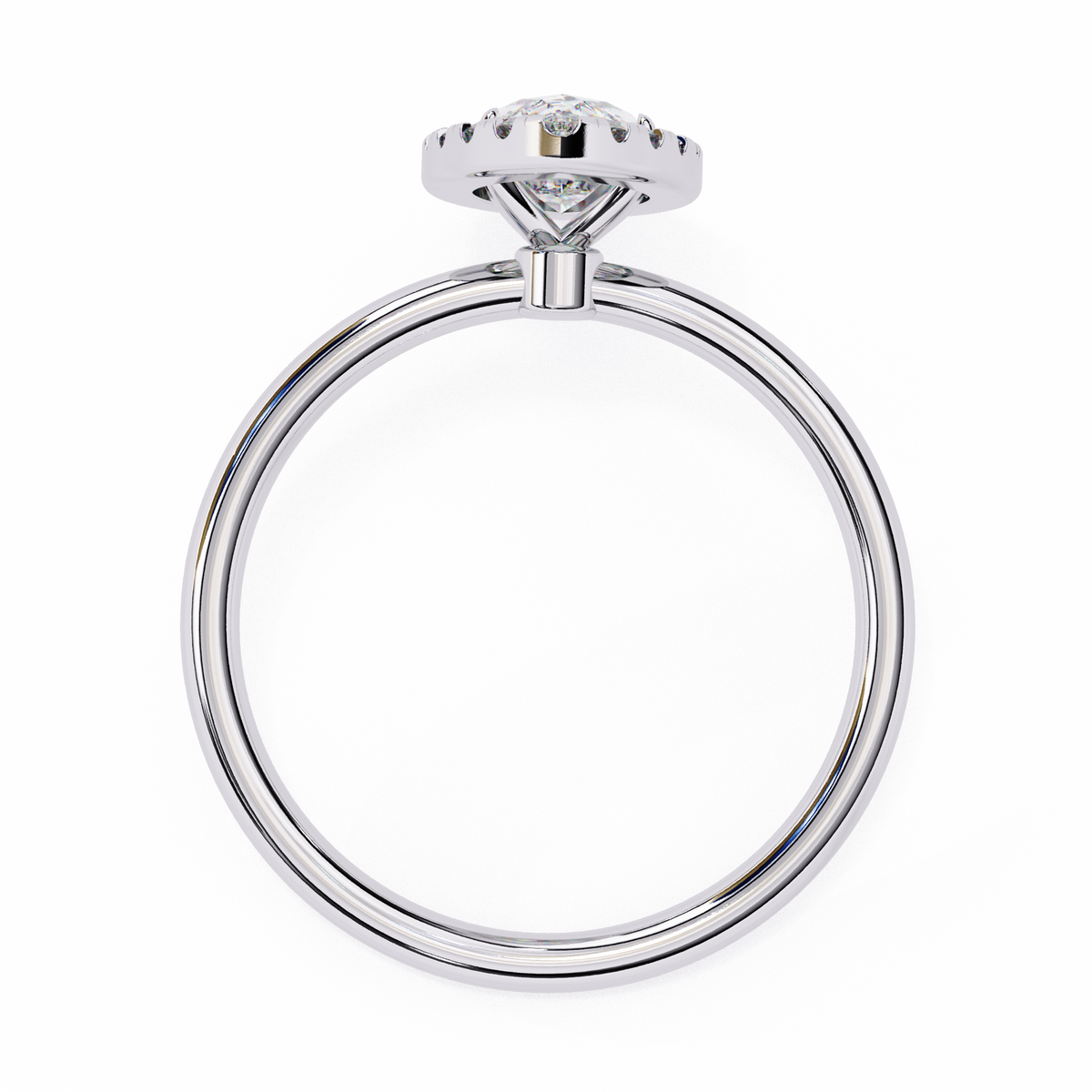 Reverra 14K Gold Marquise & Round Lab Grown Diamond Engagement Ring for Women, CTTW-0.98