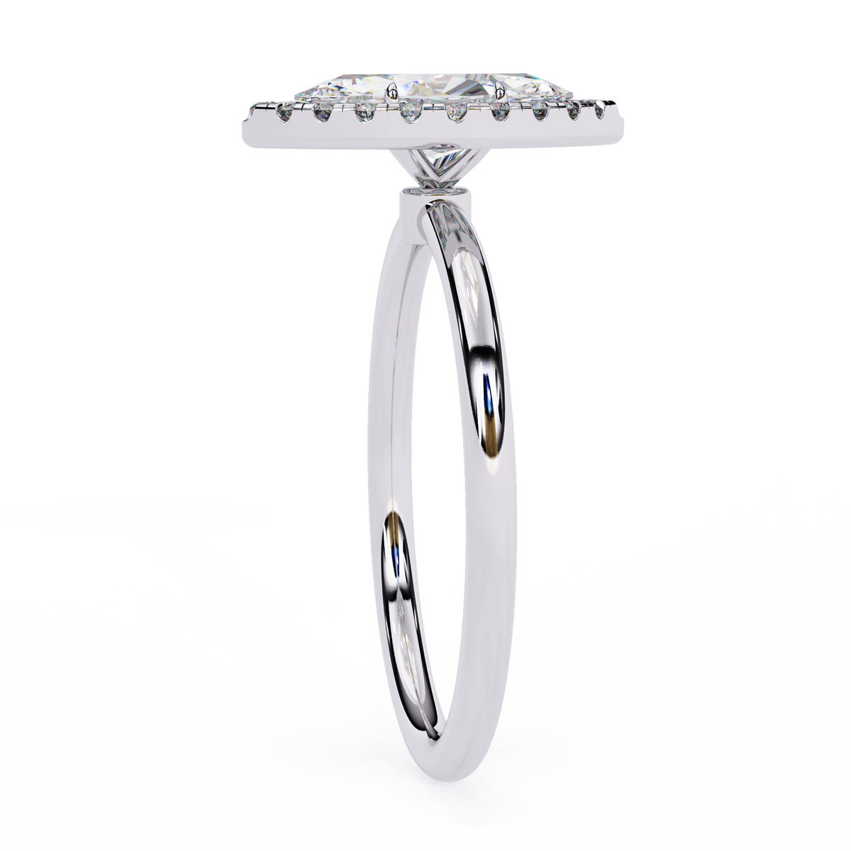 Reverra 14K Gold Marquise & Round Lab Grown Diamond Engagement Ring for Women, CTTW-0.98