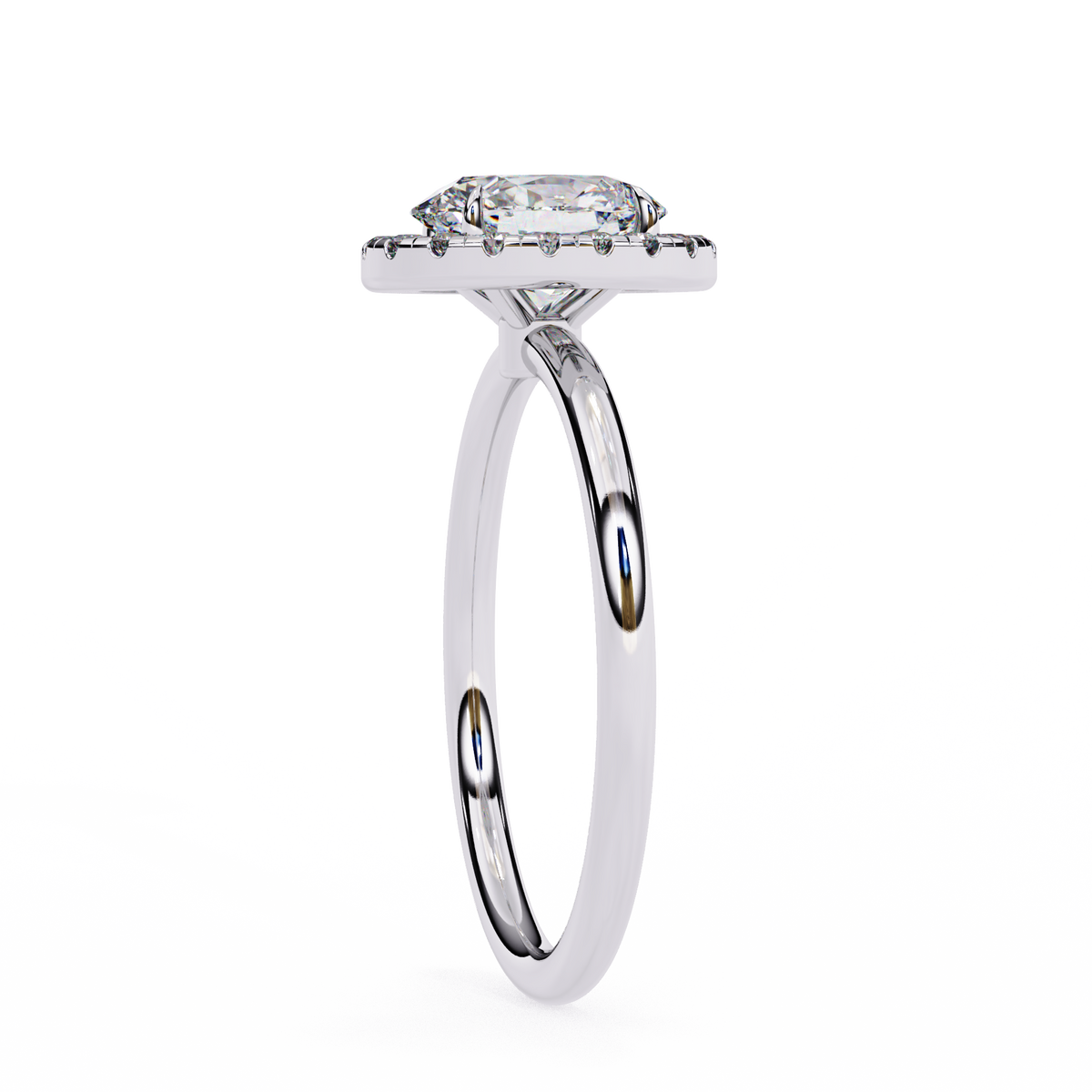 Reverra 14K Oval Diamond Halo Engagement Ring, CTTW-1.24