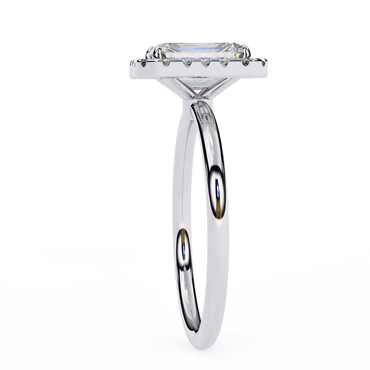 Reverra 14K Emerald Diamond Halo Engagement Ring, CTTW-1.83