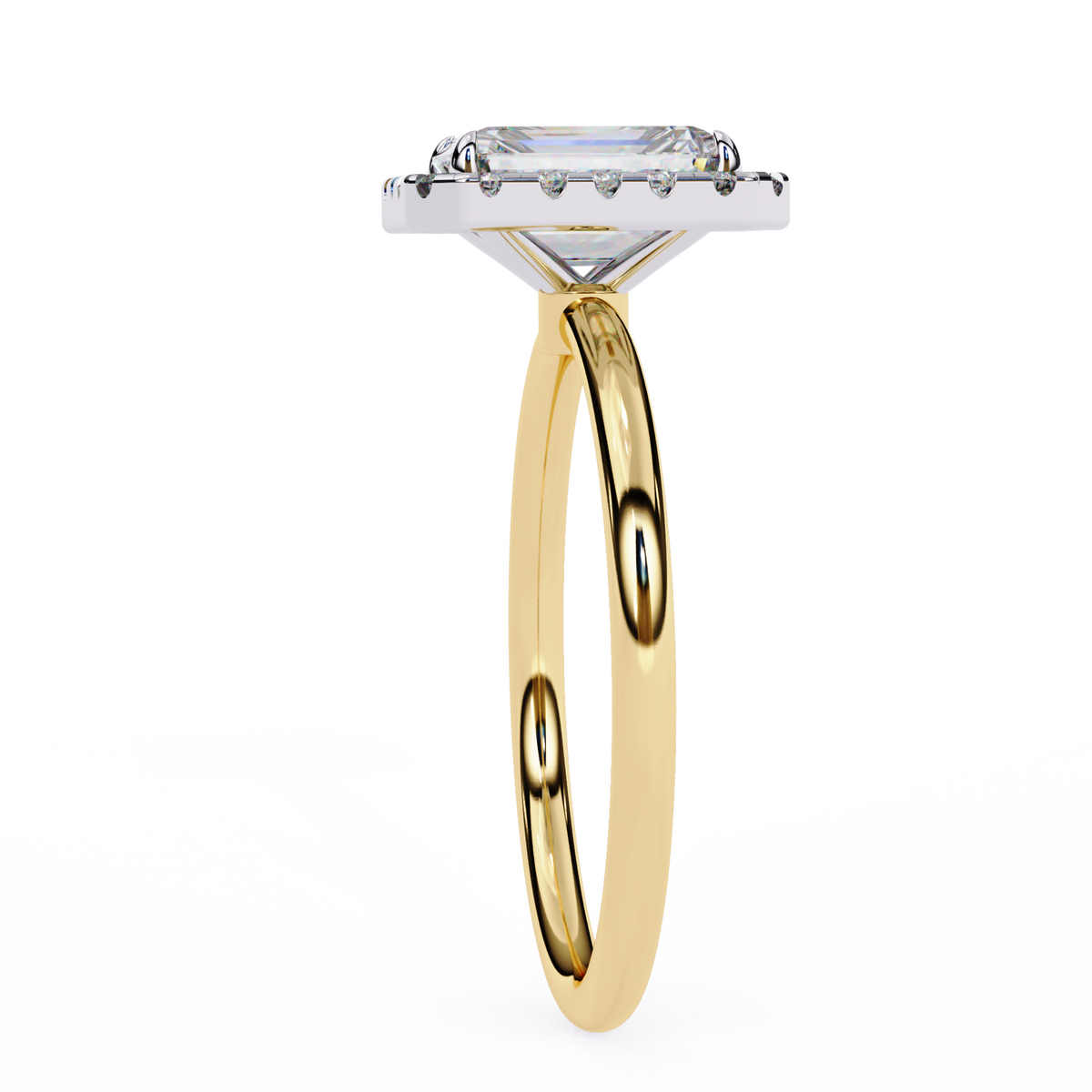 Reverra 14K Emerald Diamond Halo Engagement Ring, CTTW-1.83