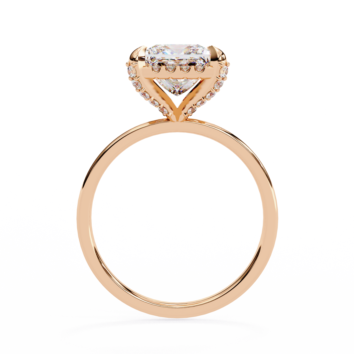 Reverra 14K Princess Diamond Halo Engagement Ring, CTTW-2.22