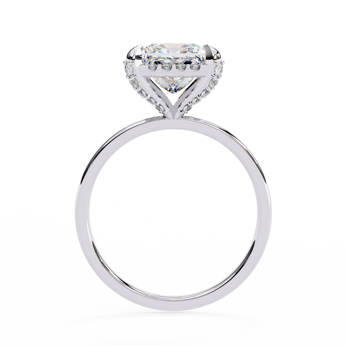 Reverra 14K Princess Diamond Halo Engagement Ring, CTTW-2.22