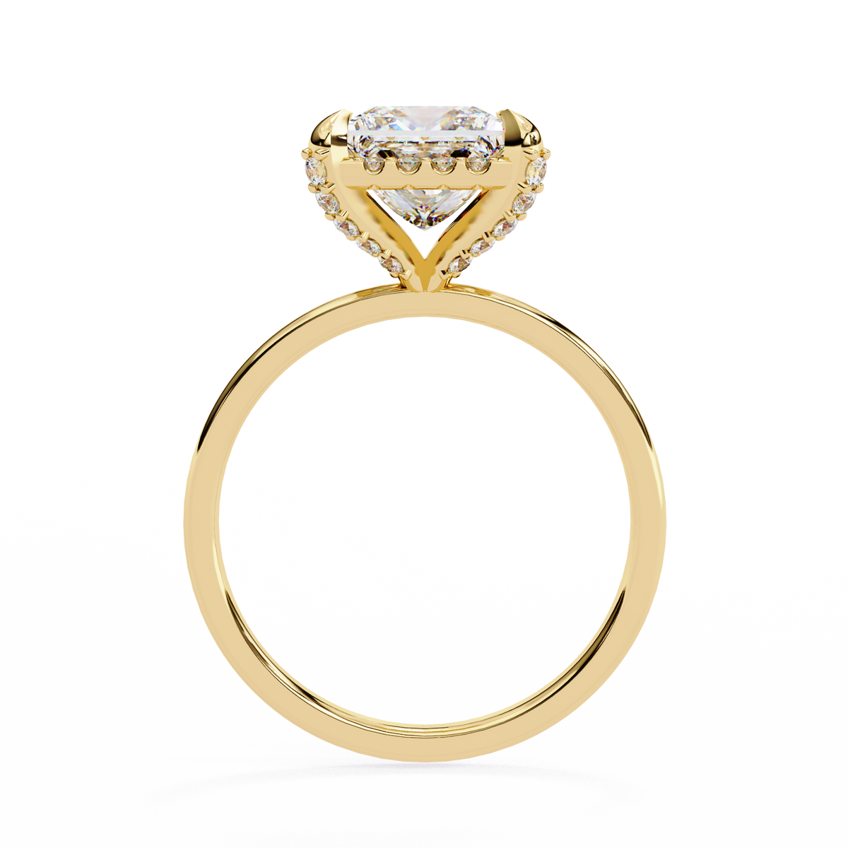 Reverra 14K Princess Diamond Halo Engagement Ring, CTTW-2.22