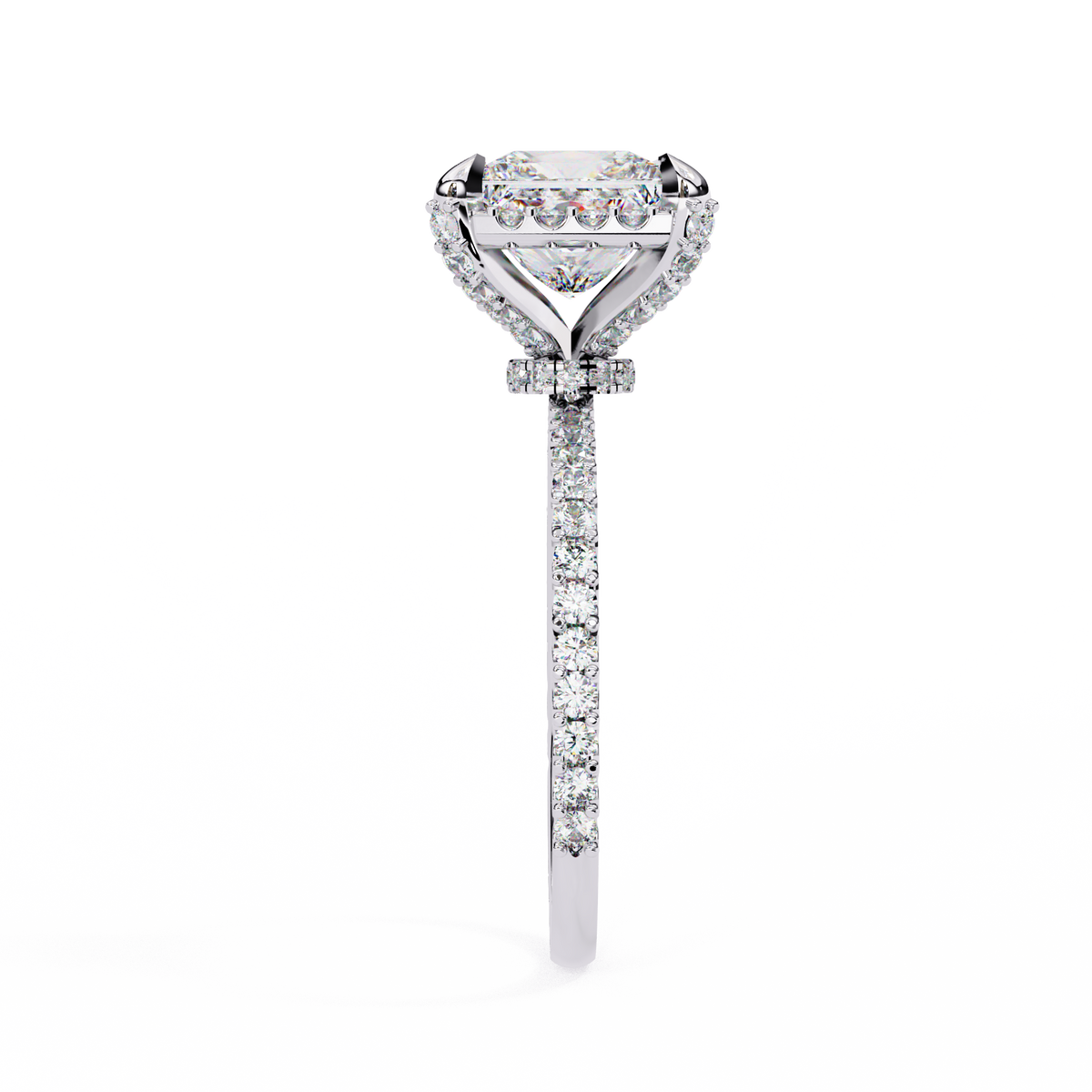 Reverra 14K Princess Halo Diamond Engagement Ring, CTTW-2.52