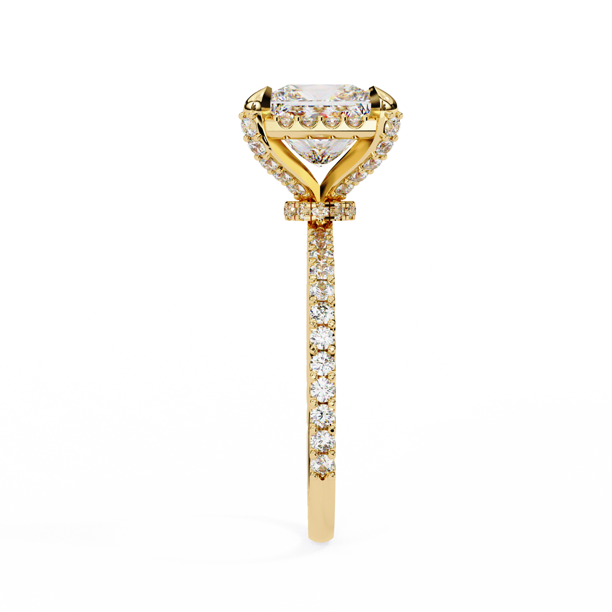 Reverra 14K Princess Halo Diamond Engagement Ring, CTTW-2.52