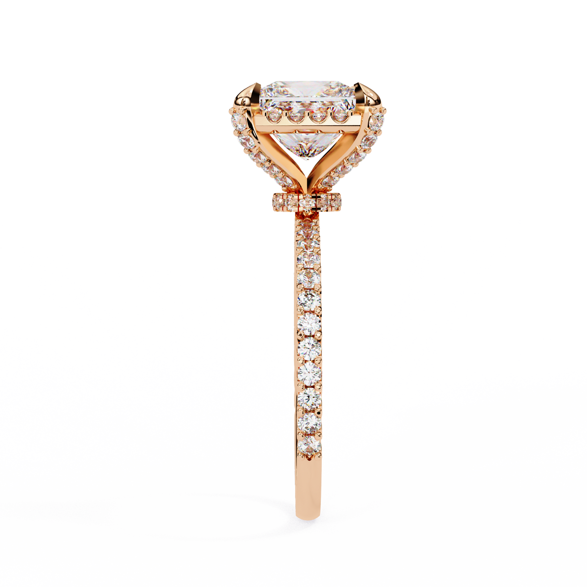 Reverra 14K Princess Halo Diamond Engagement Ring, CTTW-2.52