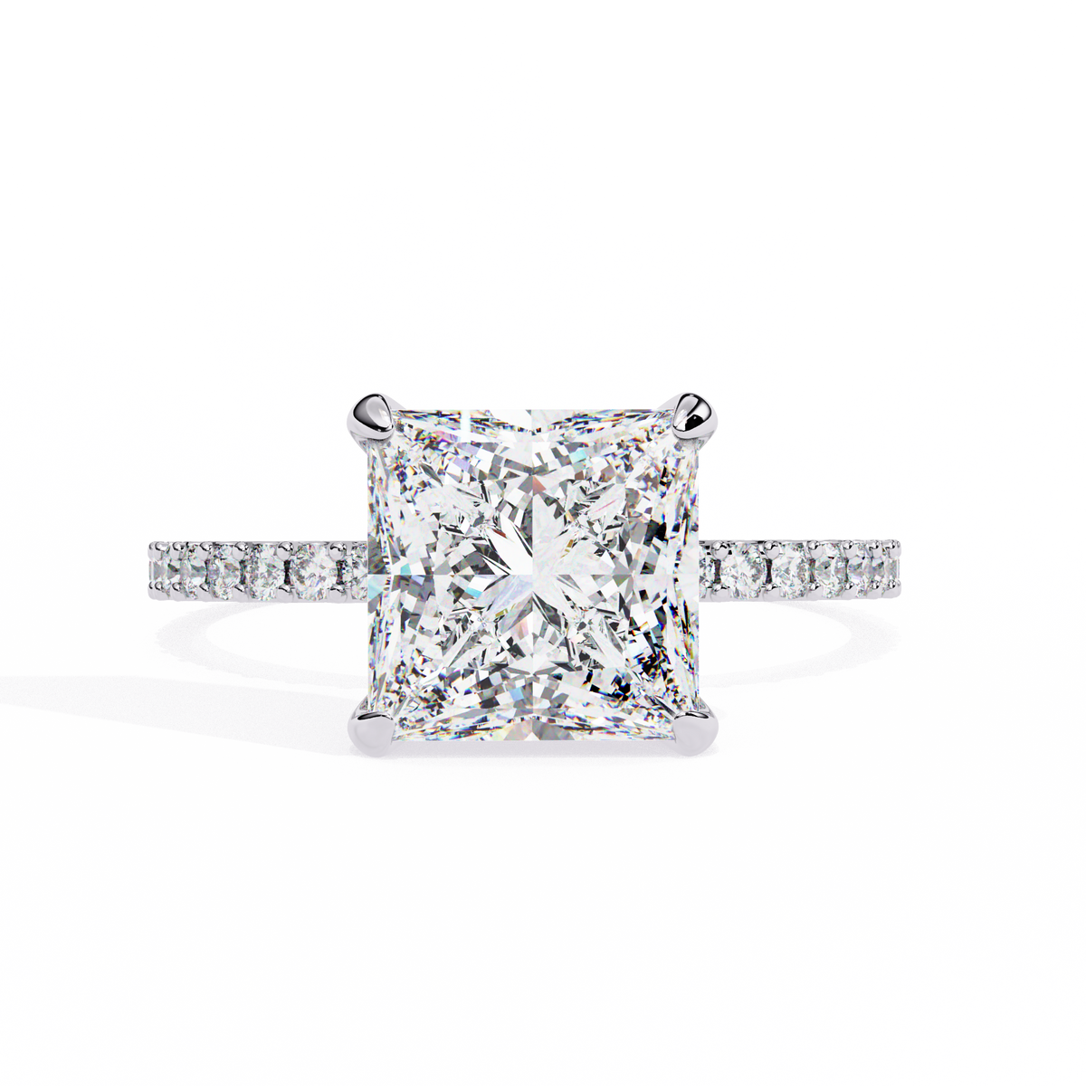 Reverra 14K Princess Diamond Engagement Ring, CTTW-2.65