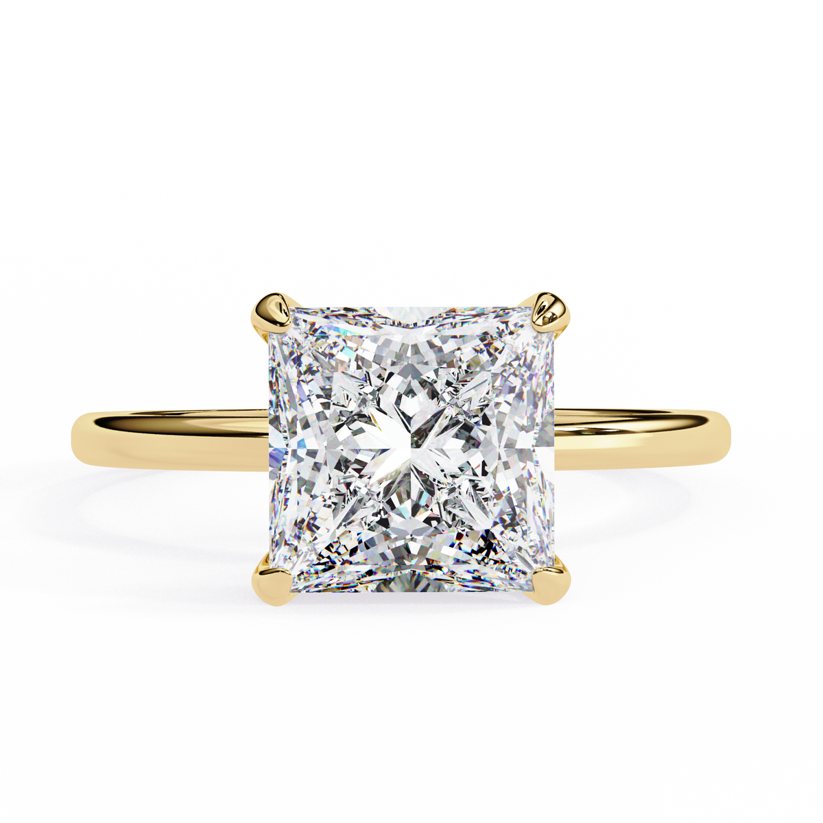 Reverra 14K Princess Solitaire Diamond Engagement Ring, CTTW-2.36