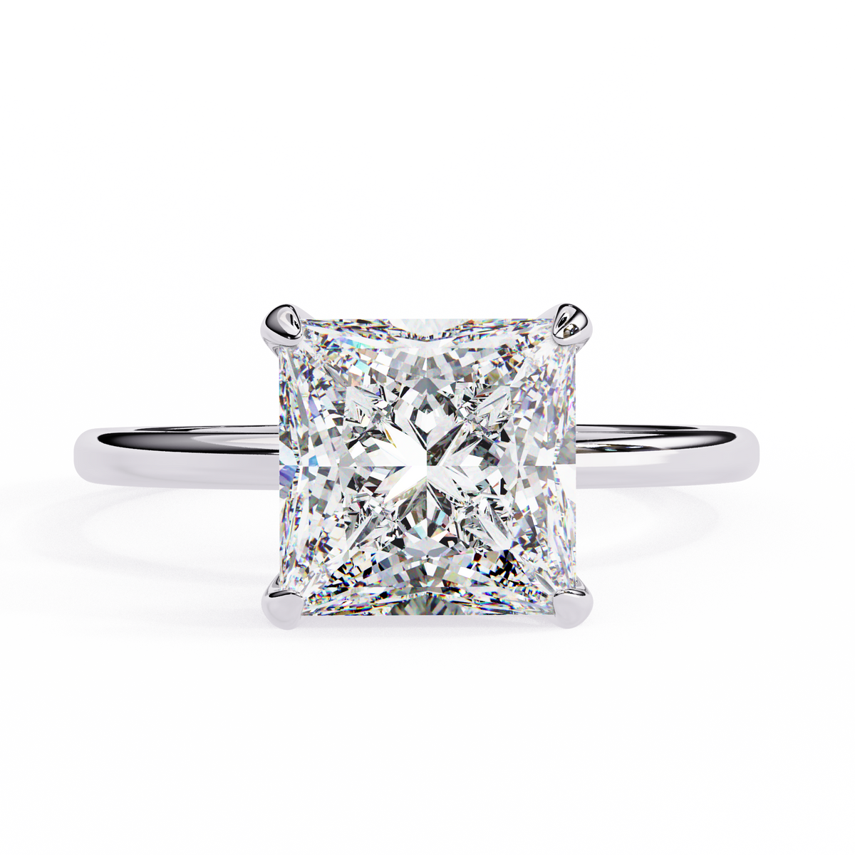 Reverra 14K Princess Solitaire Diamond Engagement Ring, CTTW-2.36