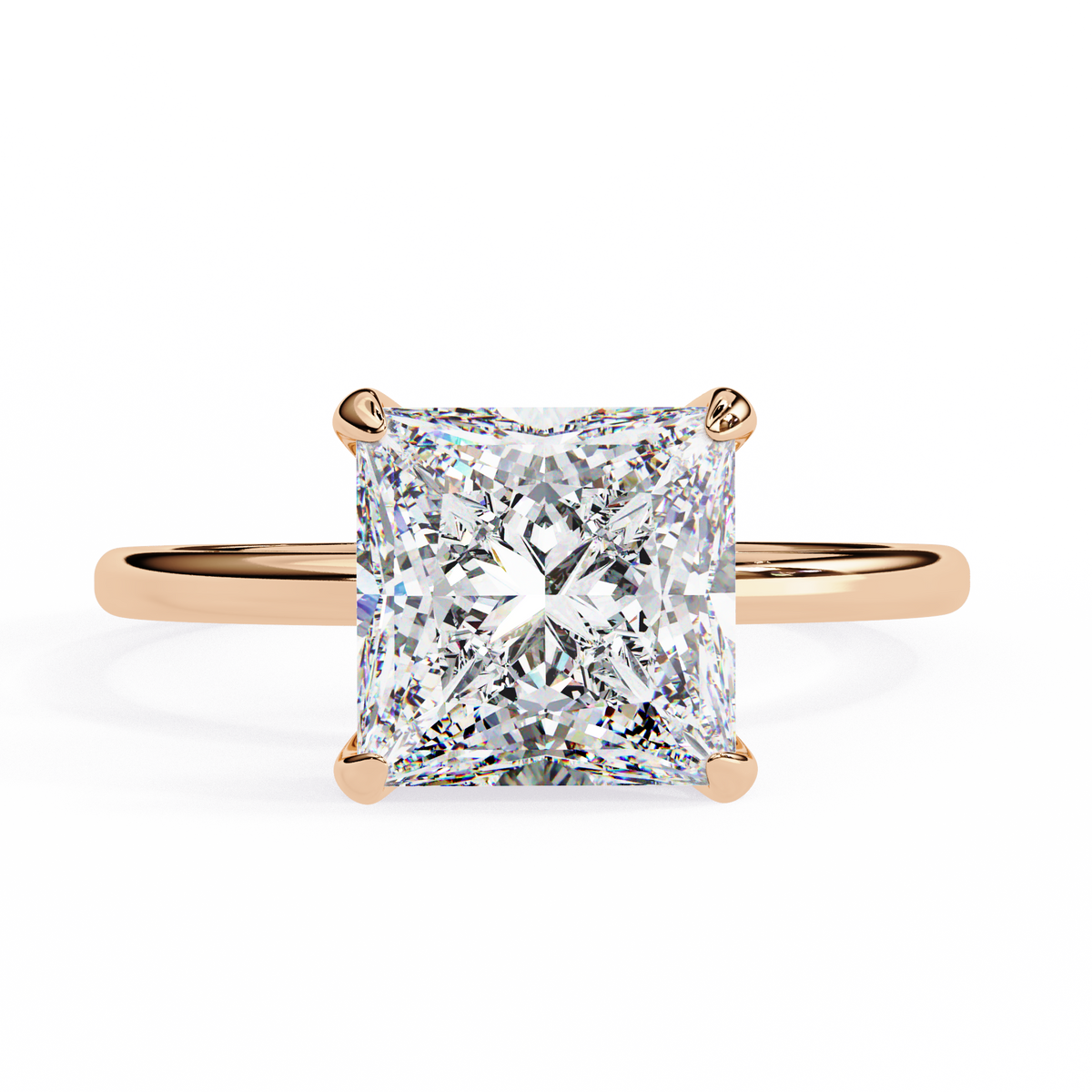 Reverra 14K Princess Solitaire Diamond Engagement Ring, CTTW-2.36