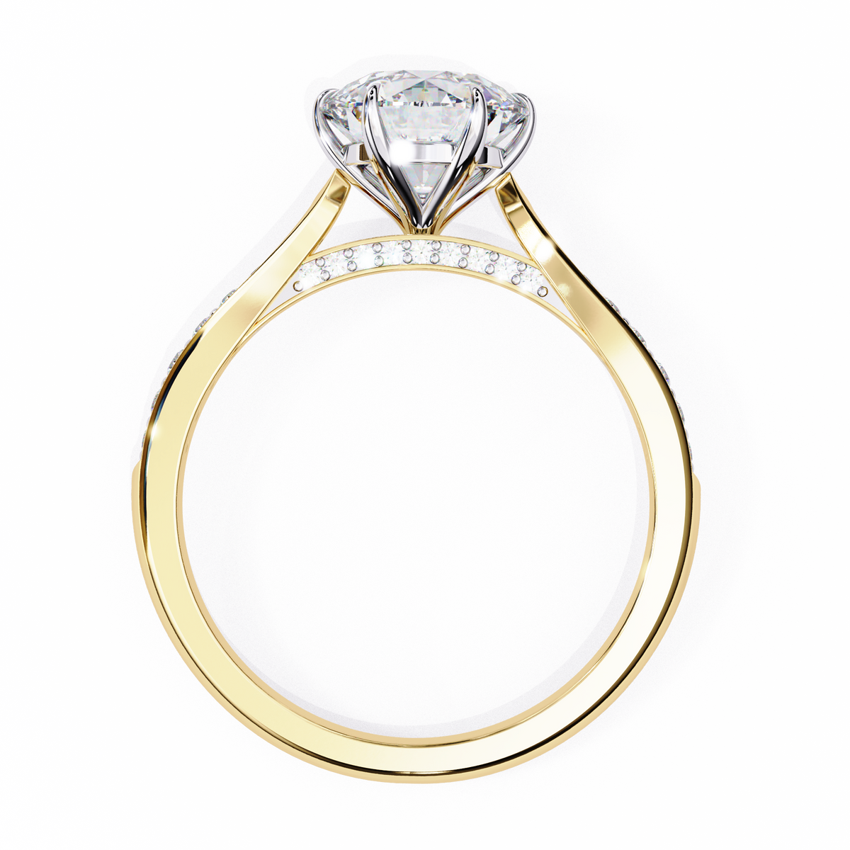 Reverra 14K Round Diamond Engagement Ring, CTTW-1.14
