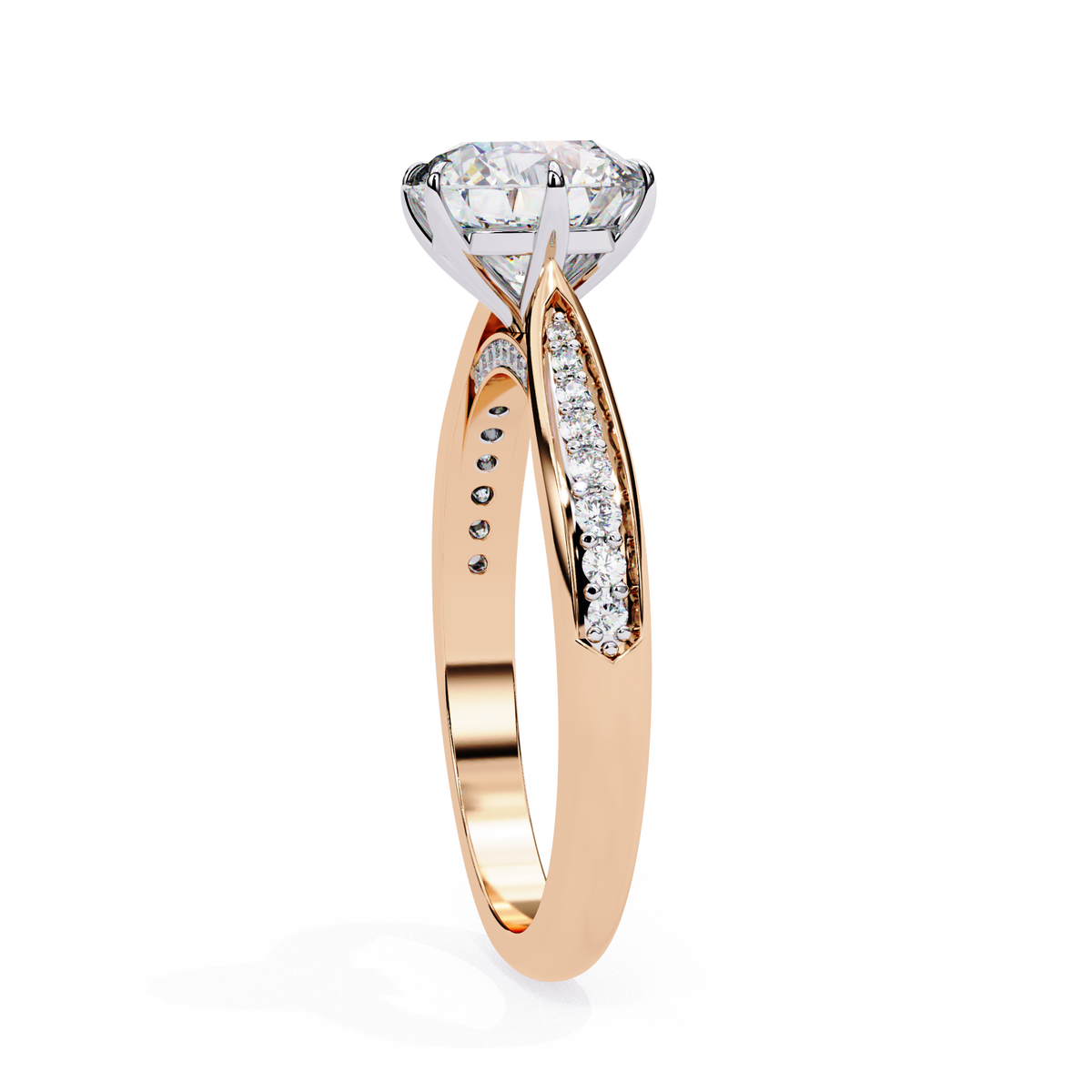 Reverra 14K Round Diamond Engagement Ring, CTTW-1.14