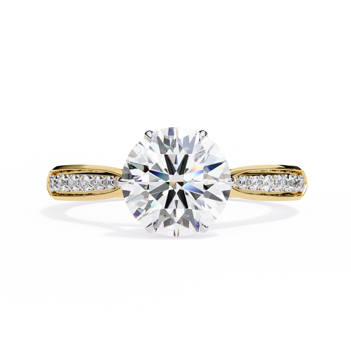 Reverra 14K Round Diamond Engagement Ring, CTTW-1.14