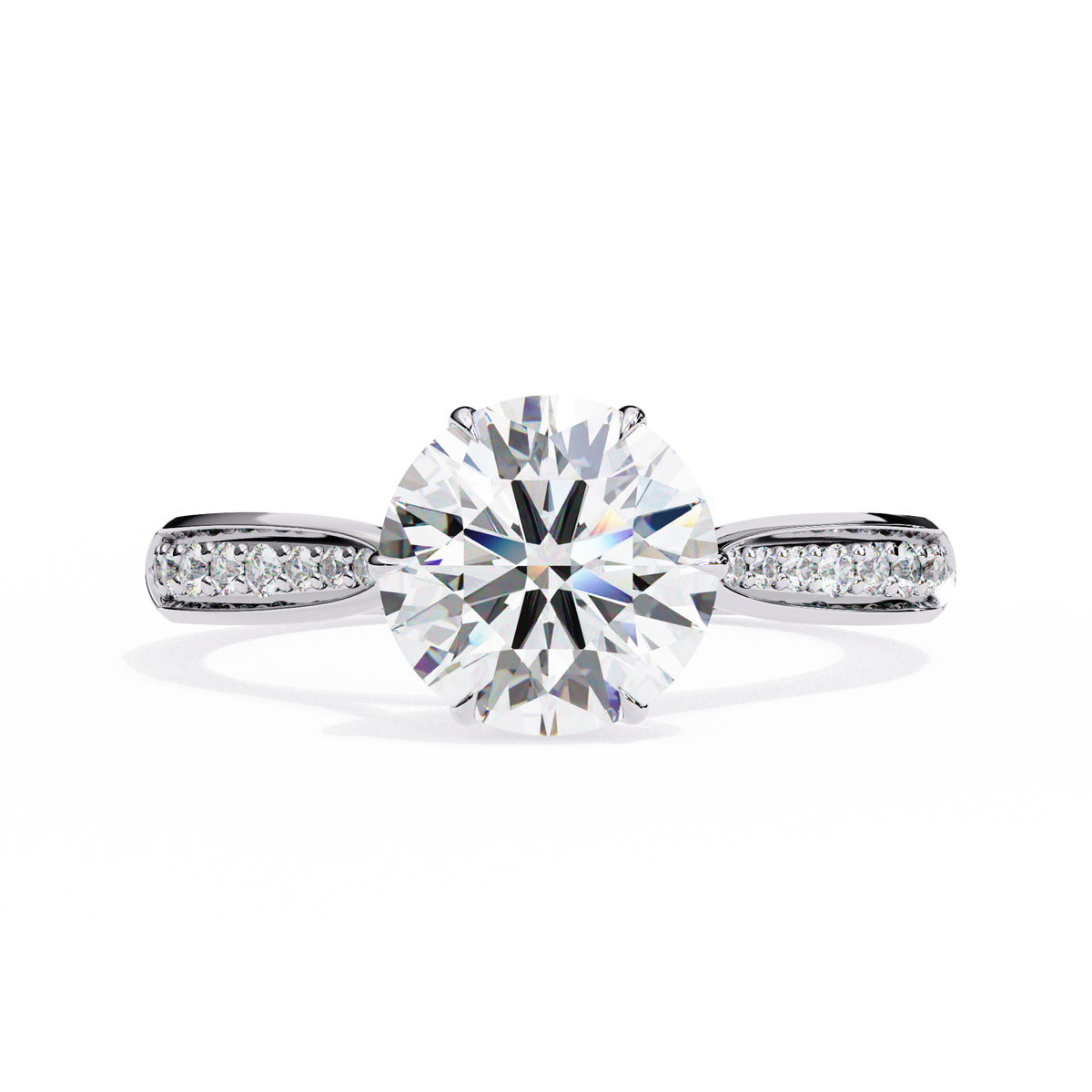 Reverra 14K Round Diamond Engagement Ring, CTTW-1.14