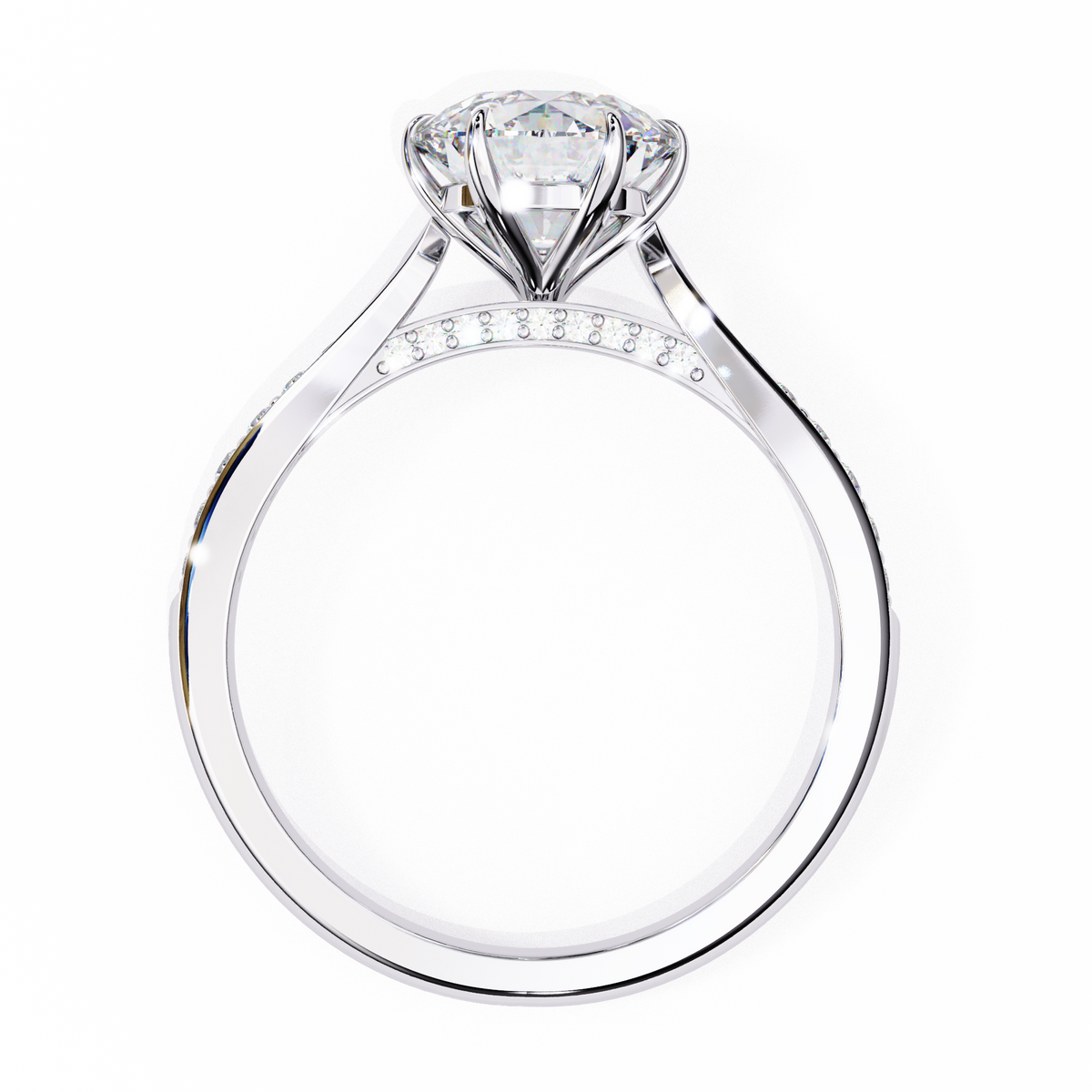 Reverra 14K Round Diamond Engagement Ring, CTTW-1.14