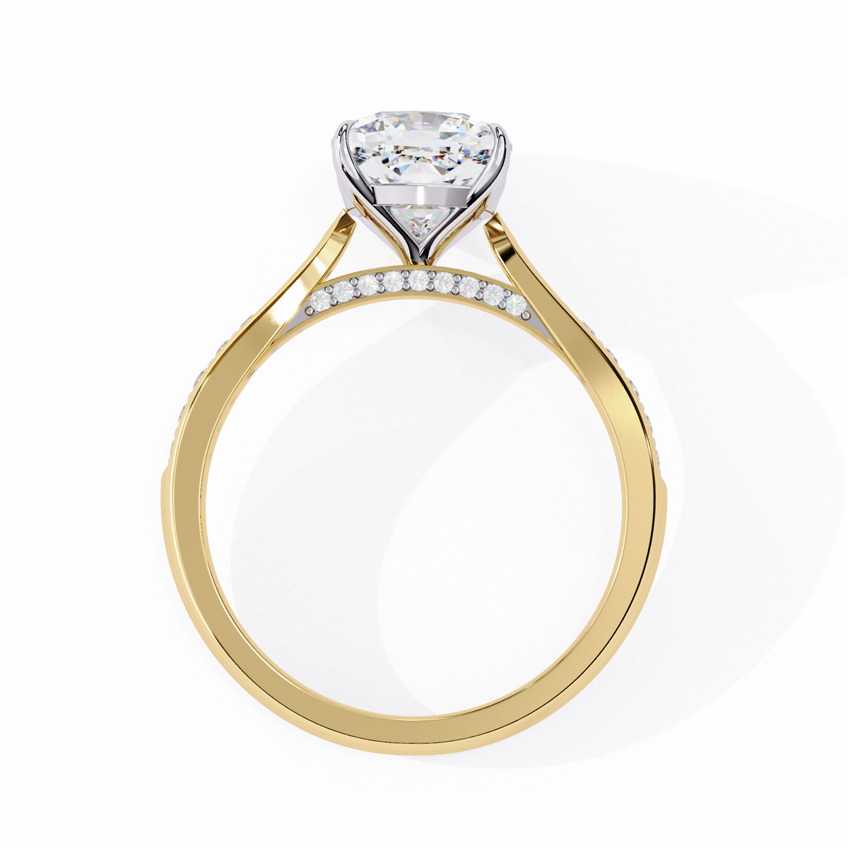 Reverra 14K Cushion Diamond Engagement Ring, CTTW-1.96