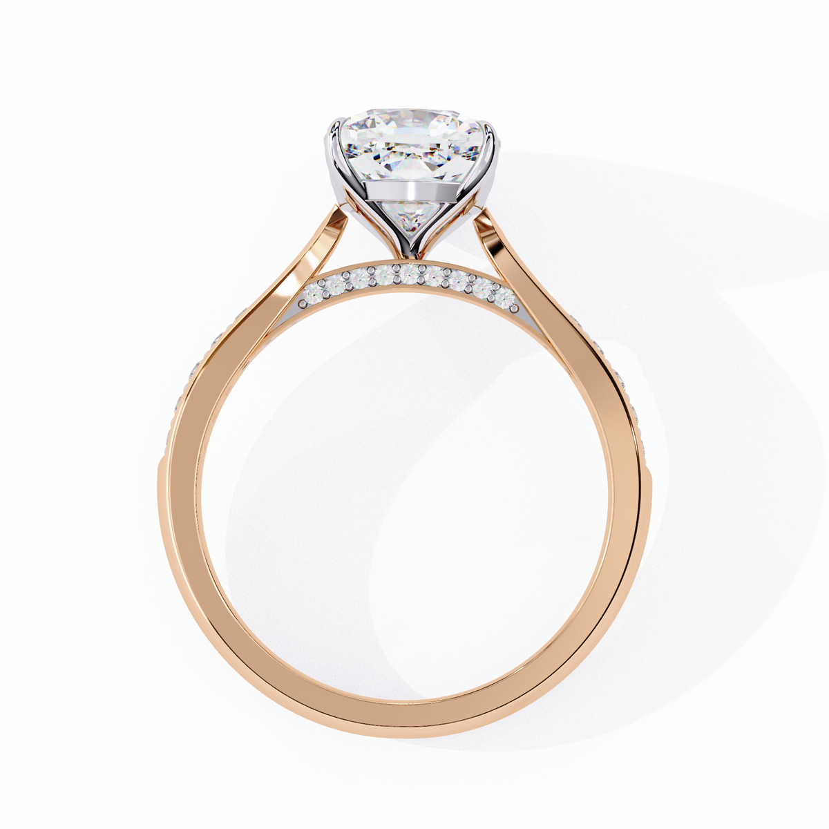Reverra 14K Cushion Diamond Engagement Ring, CTTW-1.96
