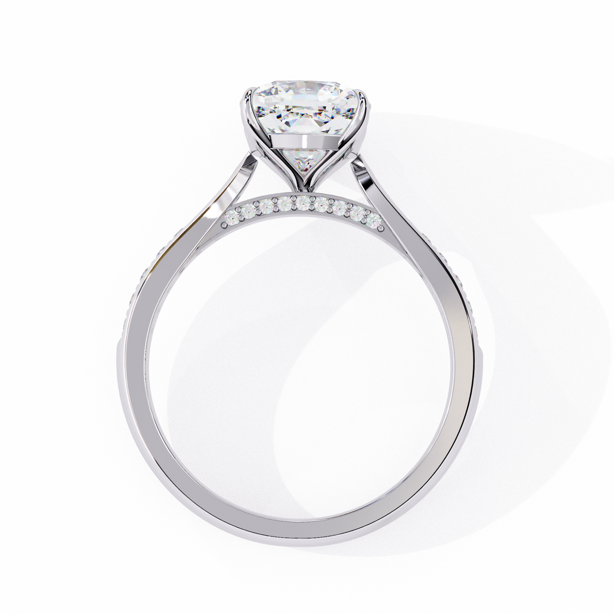 Reverra 14K Cushion Diamond Engagement Ring, CTTW-1.96