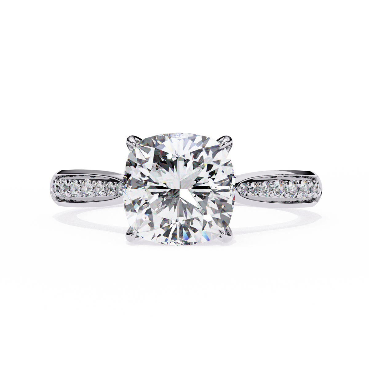 Reverra 14K Cushion Diamond Engagement Ring, CTTW-1.96