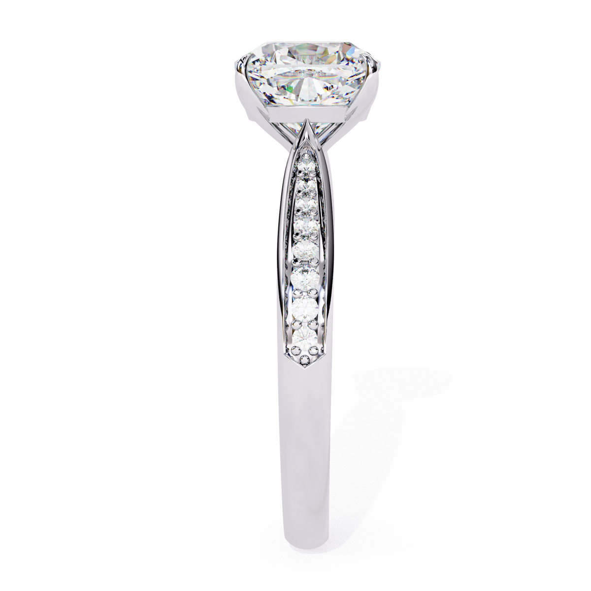 Reverra 14K Cushion Diamond Engagement Ring, CTTW-1.96