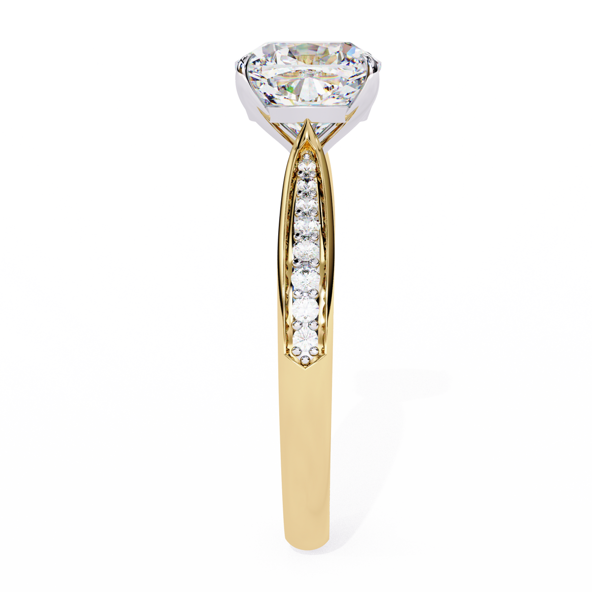 Reverra 14K Cushion Diamond Engagement Ring, CTTW-1.96