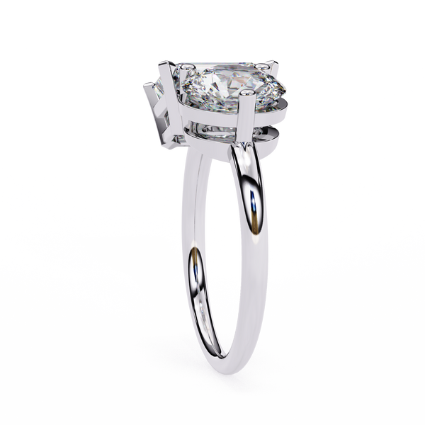 Reverra 14K Gold Radiant & Round Lab Grown Diamond Toi et Moi Engagement Ring for Women, CTTW-4.04