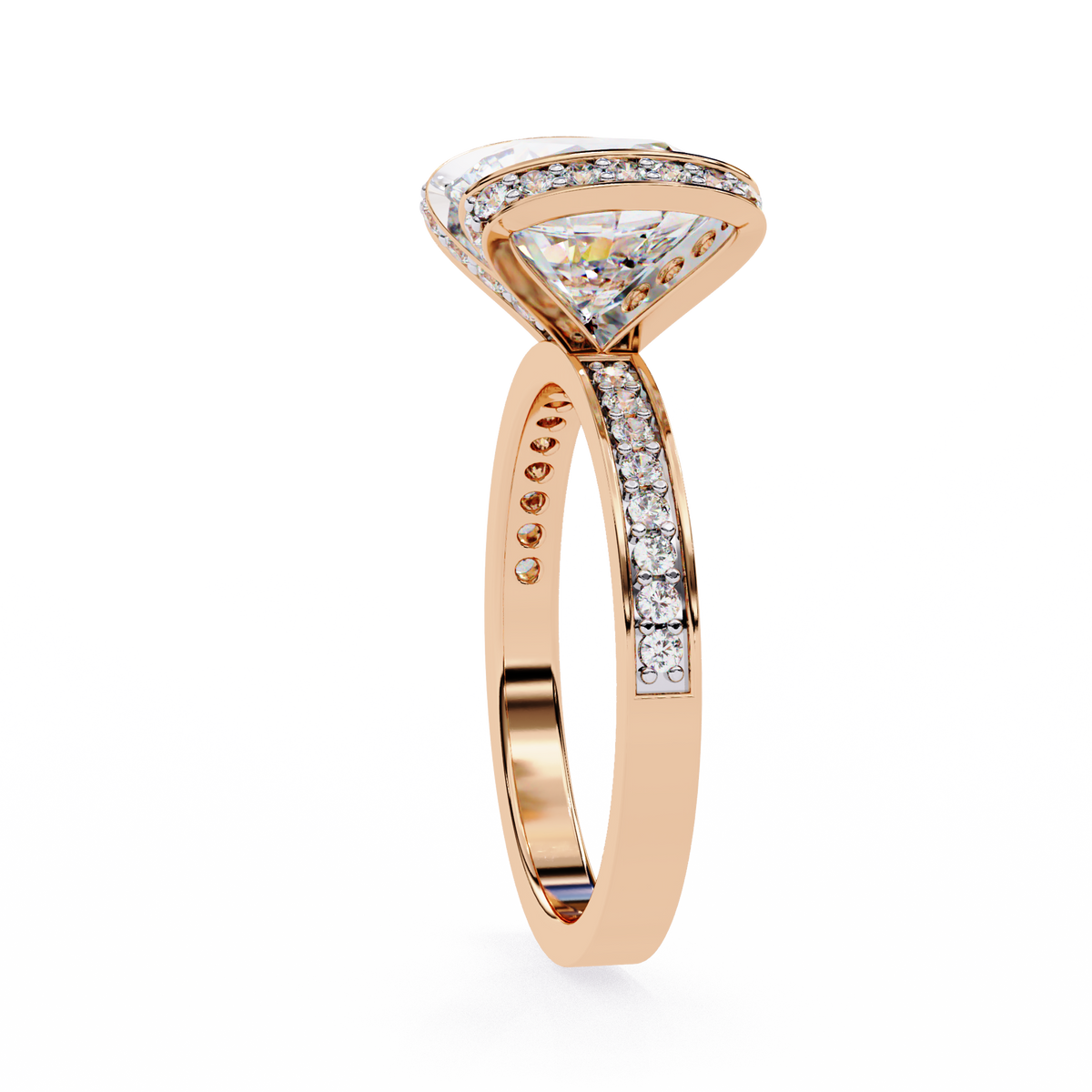 Reverra 14K Oval Diamond Double Halo Engagement Ring, CTTW-3.3