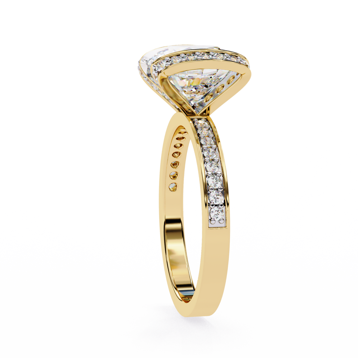 Reverra 14K Oval Diamond Double Halo Engagement Ring, CTTW-3.3