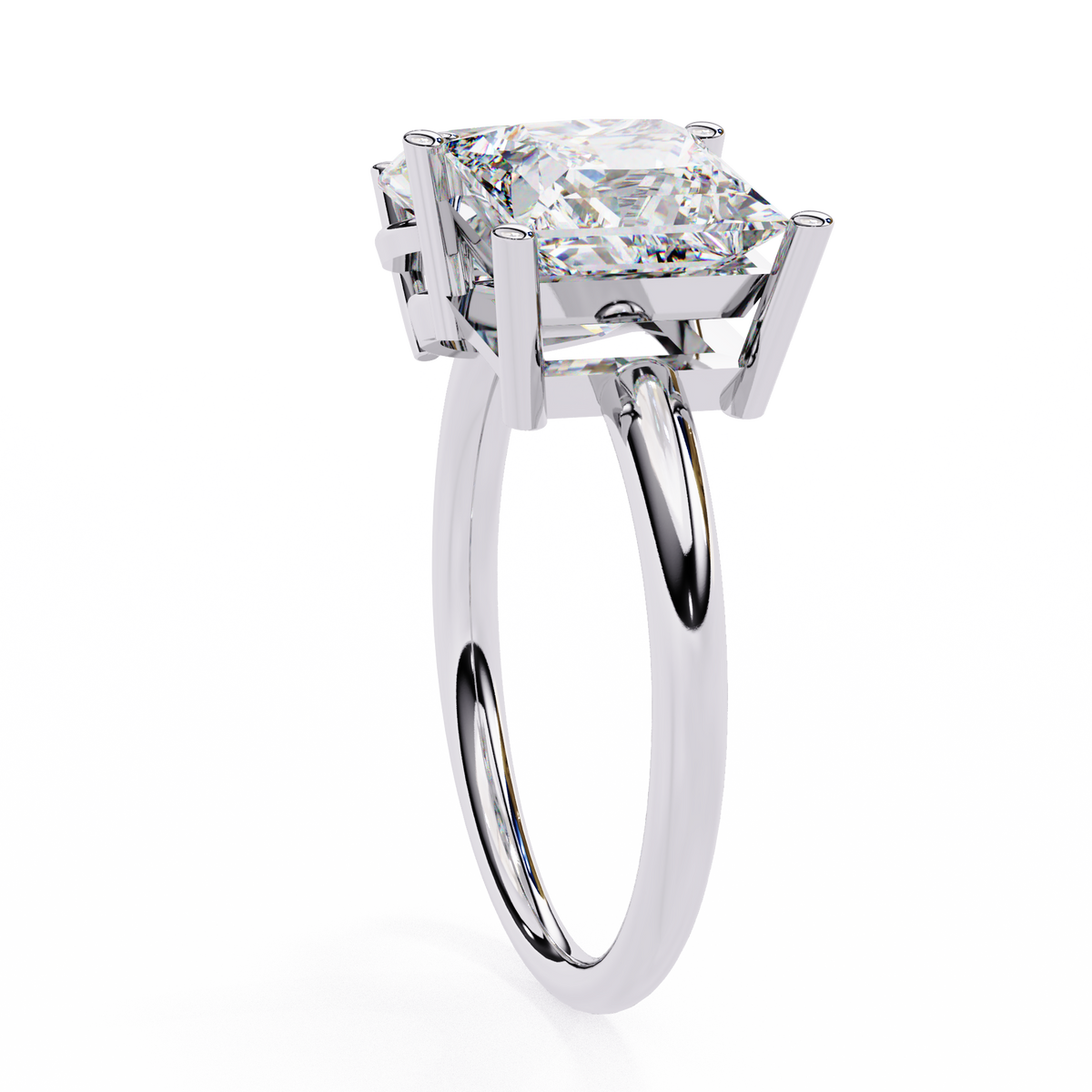 Reverra 14K Pear Princess Toi et Moi Engagement Ring, CTTW-4.3