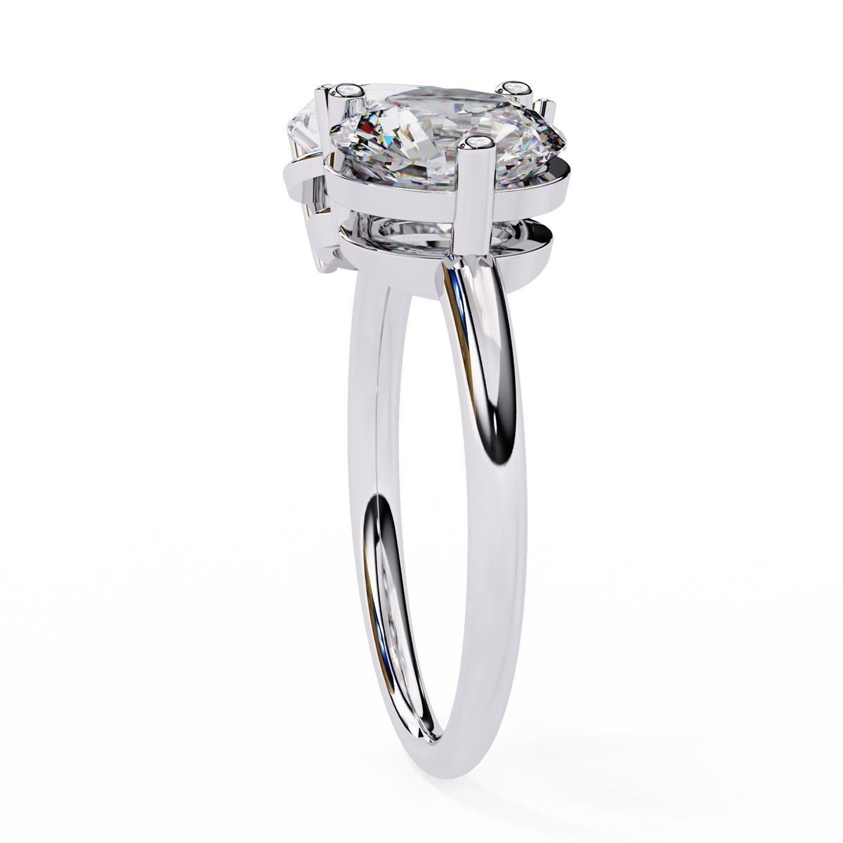 Reverra 14K Pear Round Toi et Moi Engagement Ring, CTTW-3.8