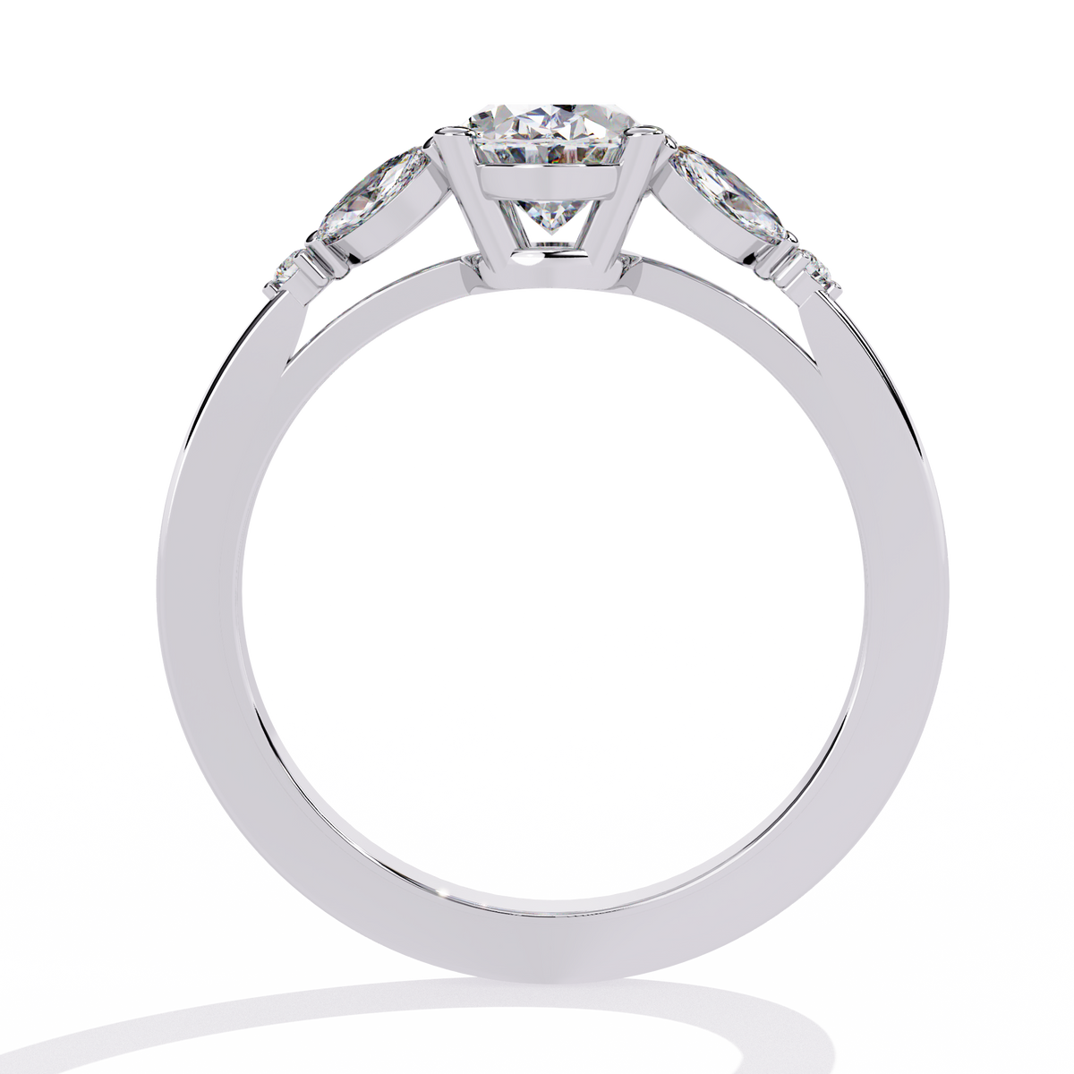 Reverra 14K Oval & Marquise Diamond Engagement Ring, CTTW-1.37