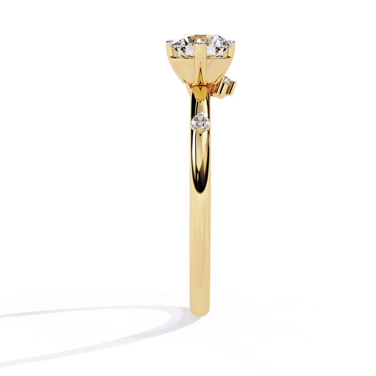 Reverra 14K Round Solitaire Diamond Engagement Ring, CTTW-0.56