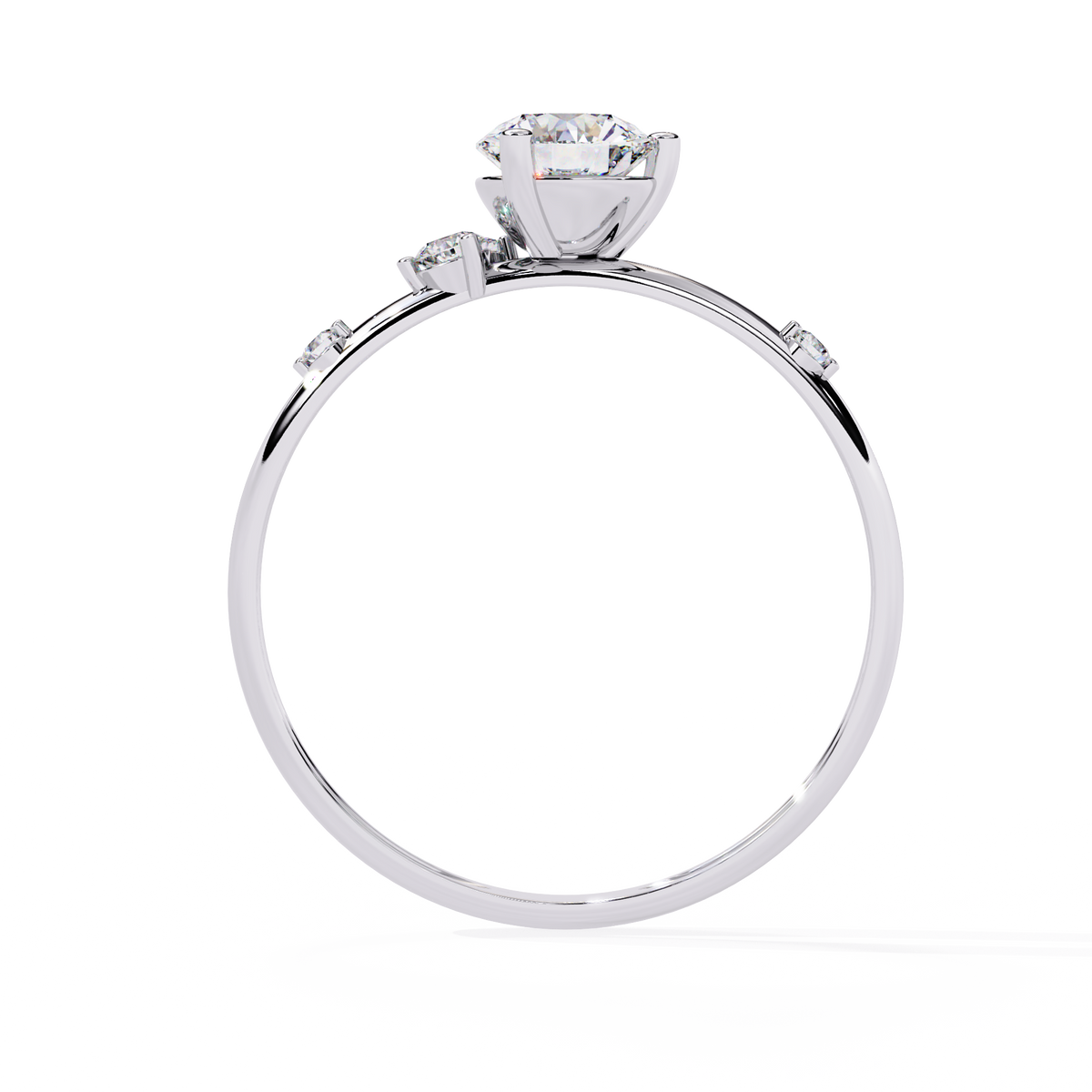 Reverra 14K Round Solitaire Diamond Engagement Ring, CTTW-0.56