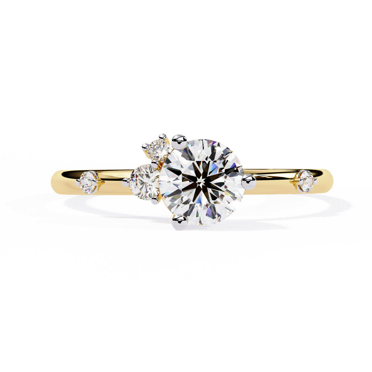 Reverra 14K Round Solitaire Diamond Engagement Ring, CTTW-0.56