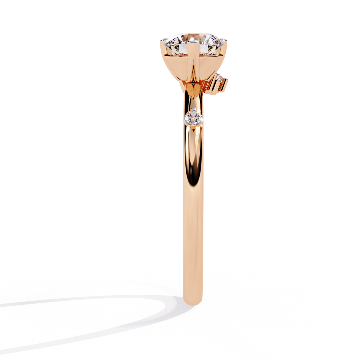 Reverra 14K Round Solitaire Diamond Engagement Ring, CTTW-0.56