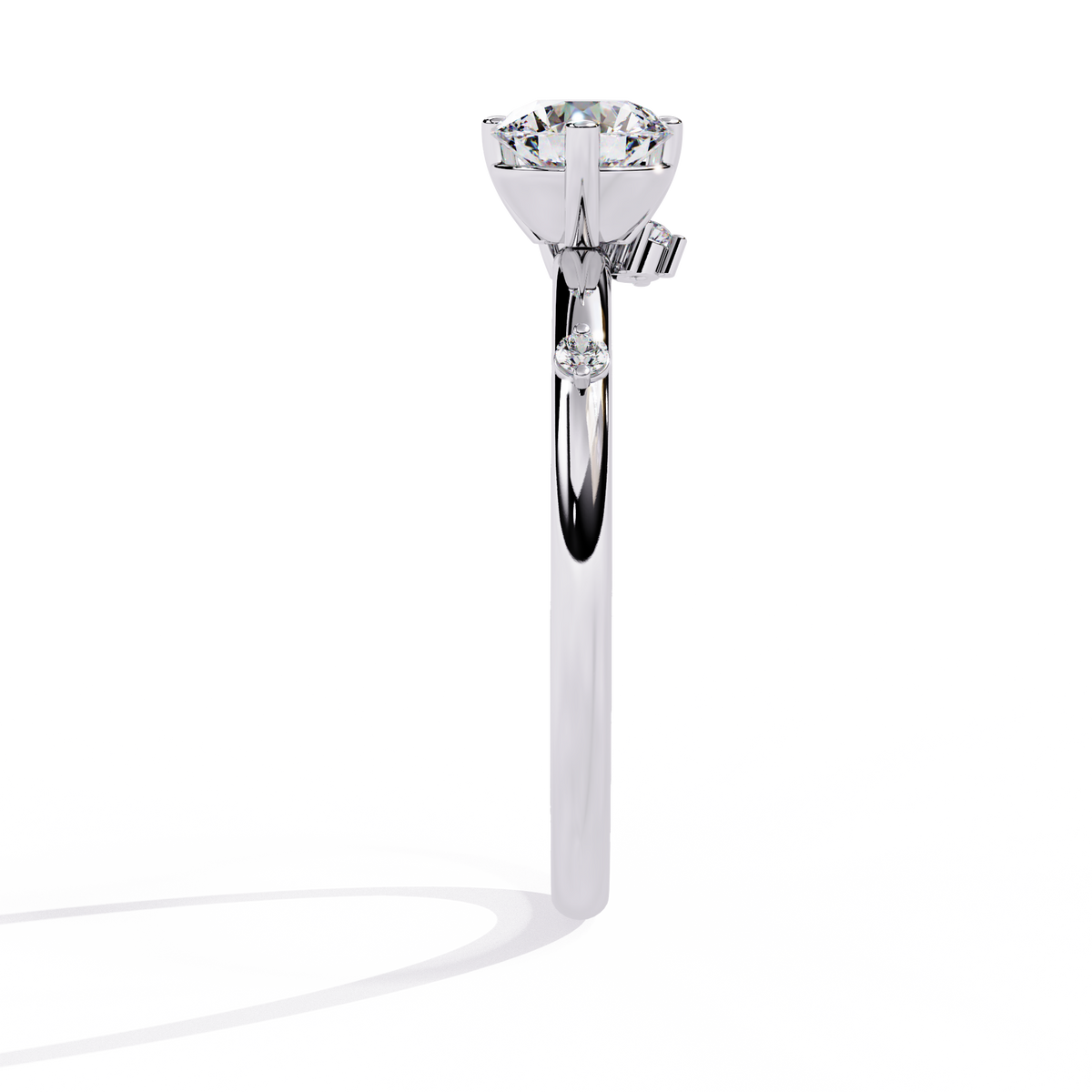 Reverra 14K Round Solitaire Diamond Engagement Ring, CTTW-0.56