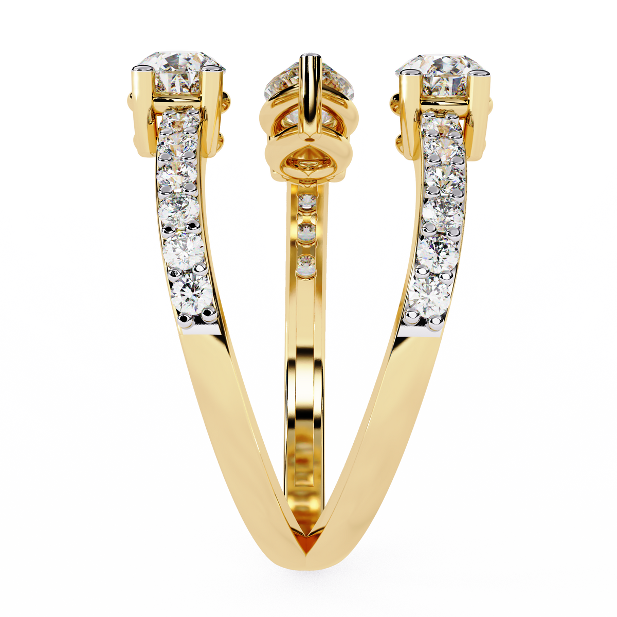 Reverra 14K Pear Double Halo Diamond Engagement Ring, CTTW-1.34