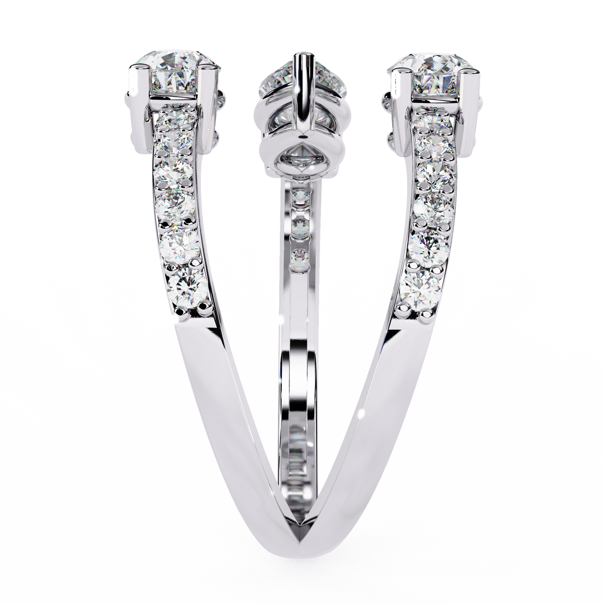 Reverra 14K Pear Double Halo Diamond Engagement Ring, CTTW-1.34