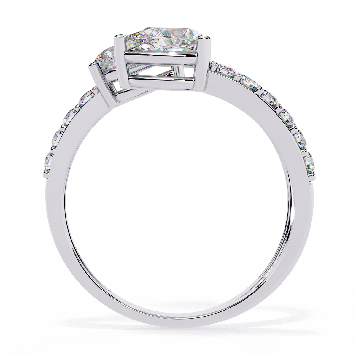 Reverra 14K Pear Double Halo Diamond Engagement Ring, CTTW-1.34