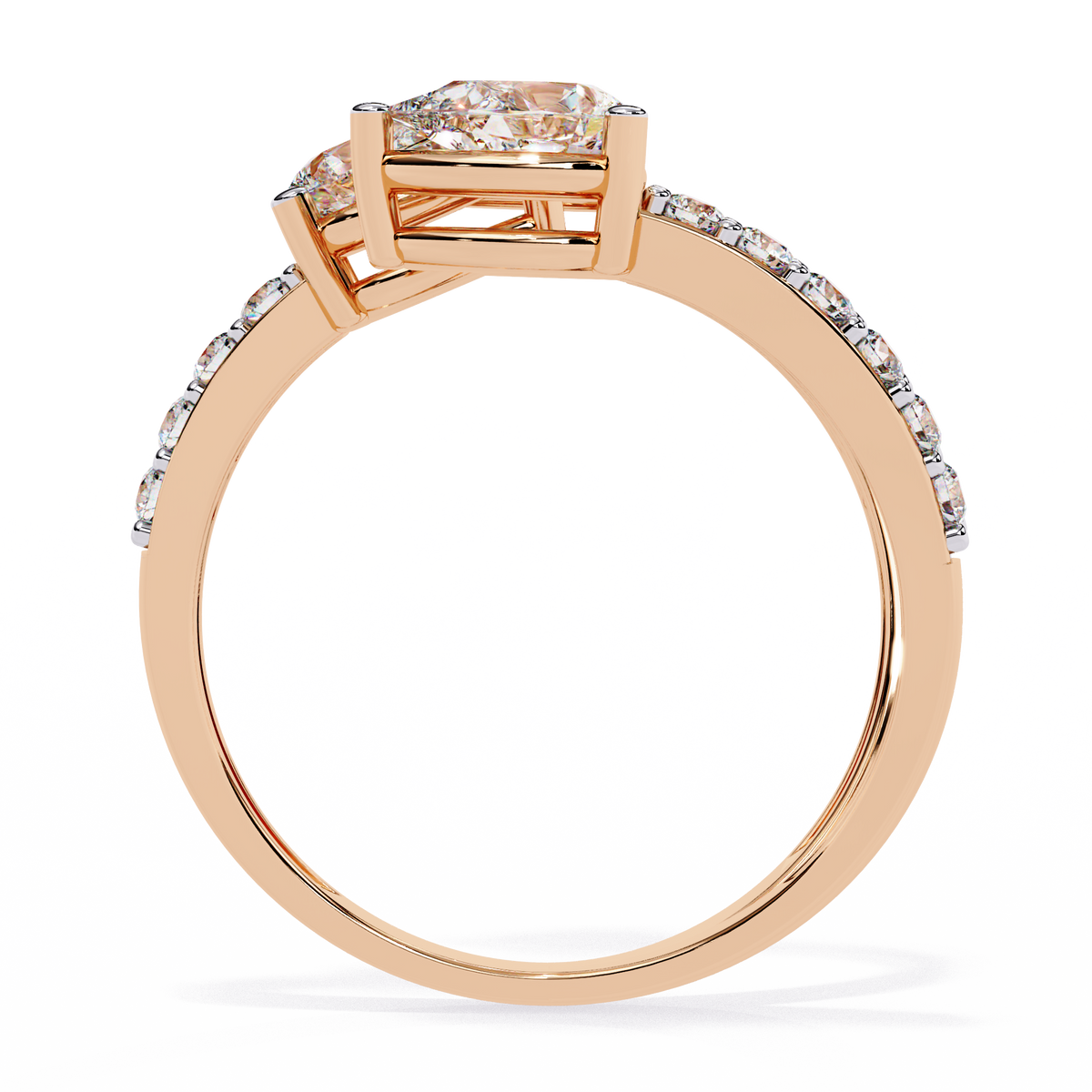 Reverra 14K Pear Double Halo Diamond Engagement Ring, CTTW-1.34